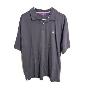 Brooks‎ Brothers 346 Polo Shirt Men’s Size XL Casual Short Sleeve Solid Black​